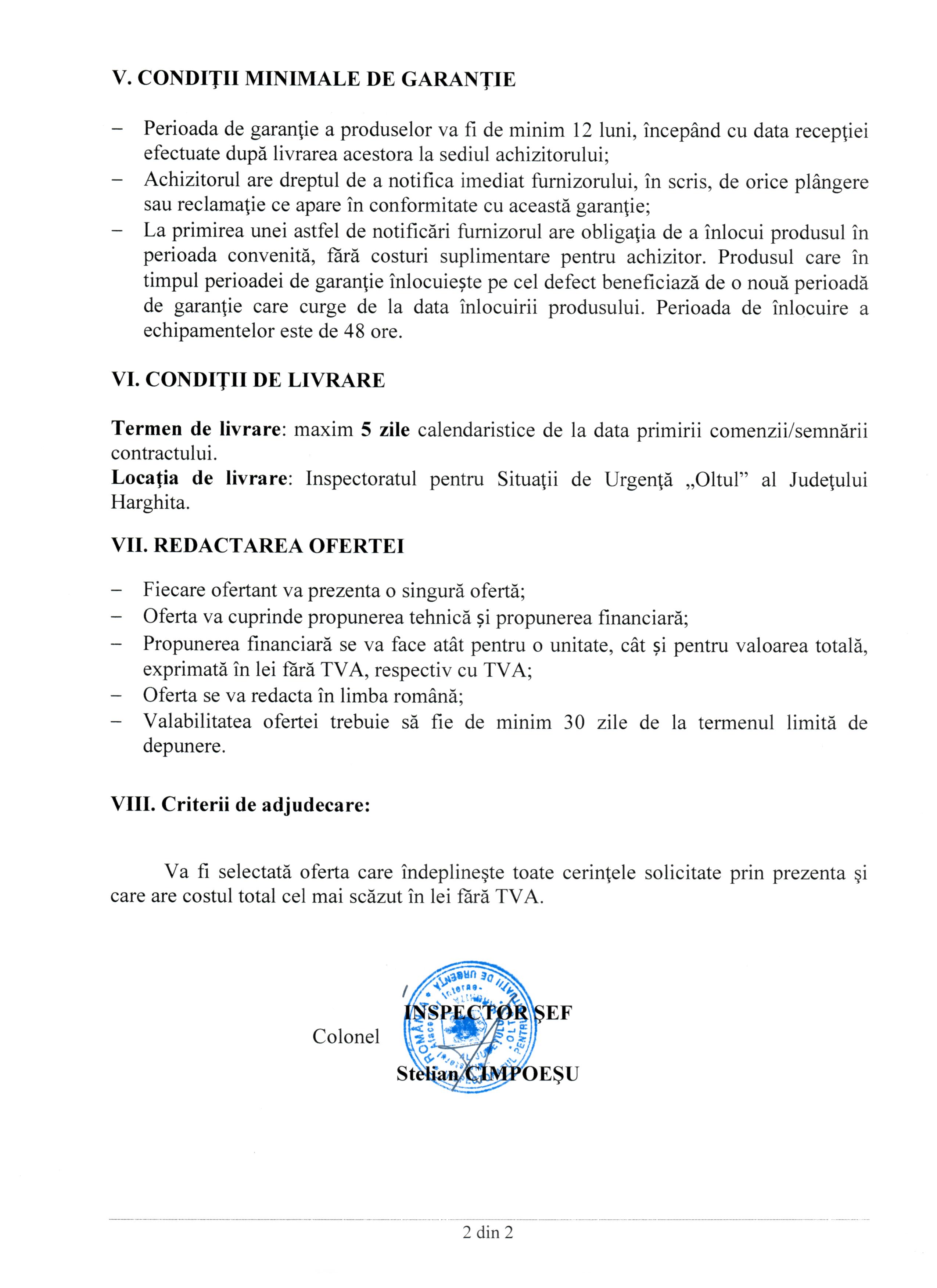 Referat Necesitate Materiale Curatenie